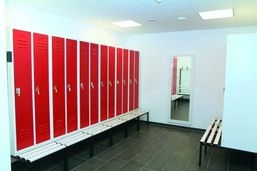 Umkleideraum der Praxis